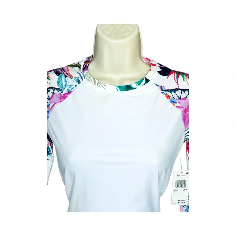 Raisins Rash Guard, Zip-Back, Long Sleeved UVP Vieques Swim Shirt. XS - Picture 5 of 13